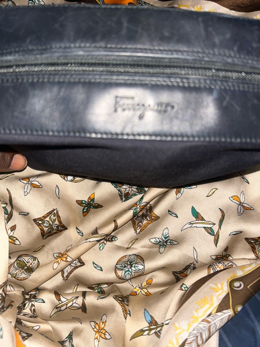 Ferragamo Black Pouch Bag